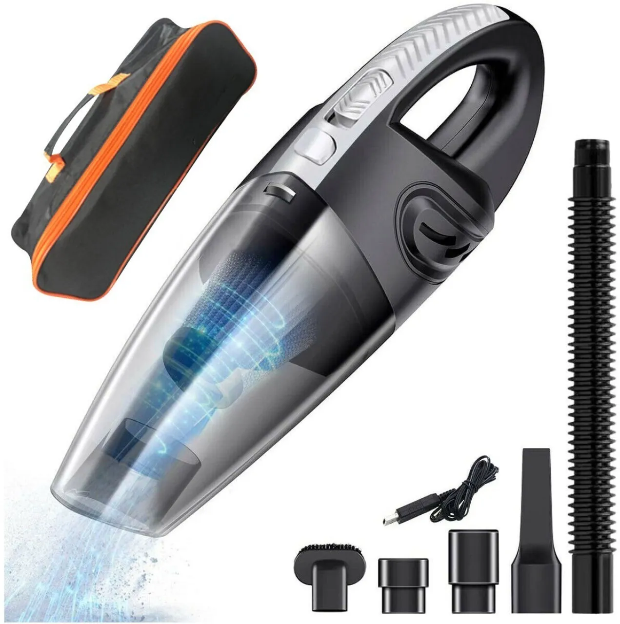 Lingfeng Car Vacuum Cleaner, Super Strong Suction Power Handheld Vacuum Cleaner, Low Noise, with Fi…