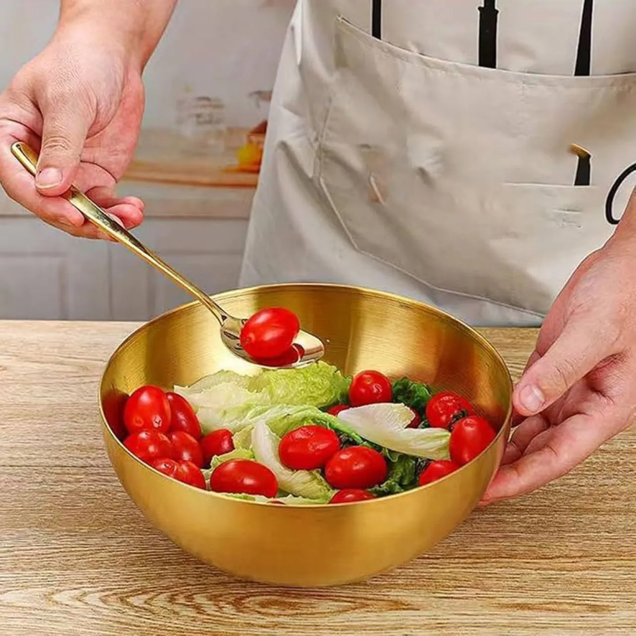 Zzztrade Salad Bowl, Mixing Bowl, Stainless Steel Salad Bowl Stainless Steel Salad Bowl