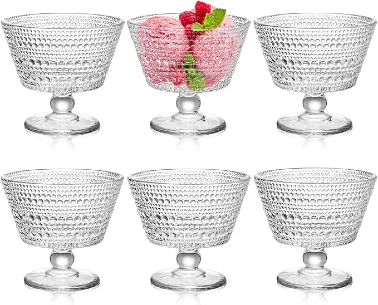 Generic 6 Pack Glass Ice Cream Bowl Se Glass Dessert Bowl