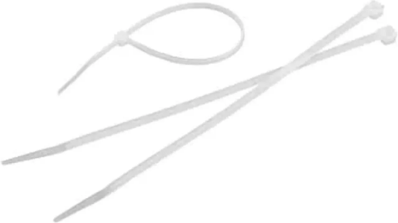 Tolsen Cable Tie Nylon 7.6 x 450mm White T120 R Nylon Standard Cable Tie