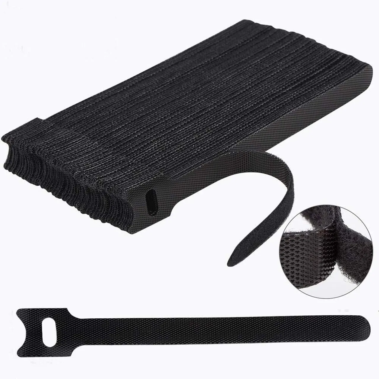 Finevr 60 PCS 6 Inches Reusable Cable Ties, Adjustable Cord Straps Wire Organizer Cord Wrap and Hoo…