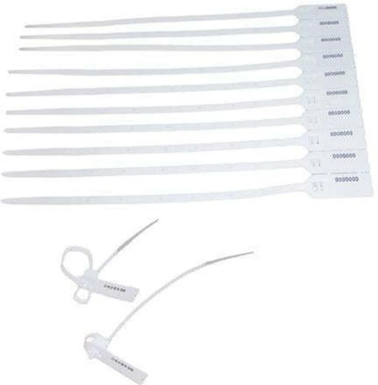 Fscat Smart Double Lock Tamper Proof Security Seals - 100 Seals Polypropylene Beaded Cable Tie
