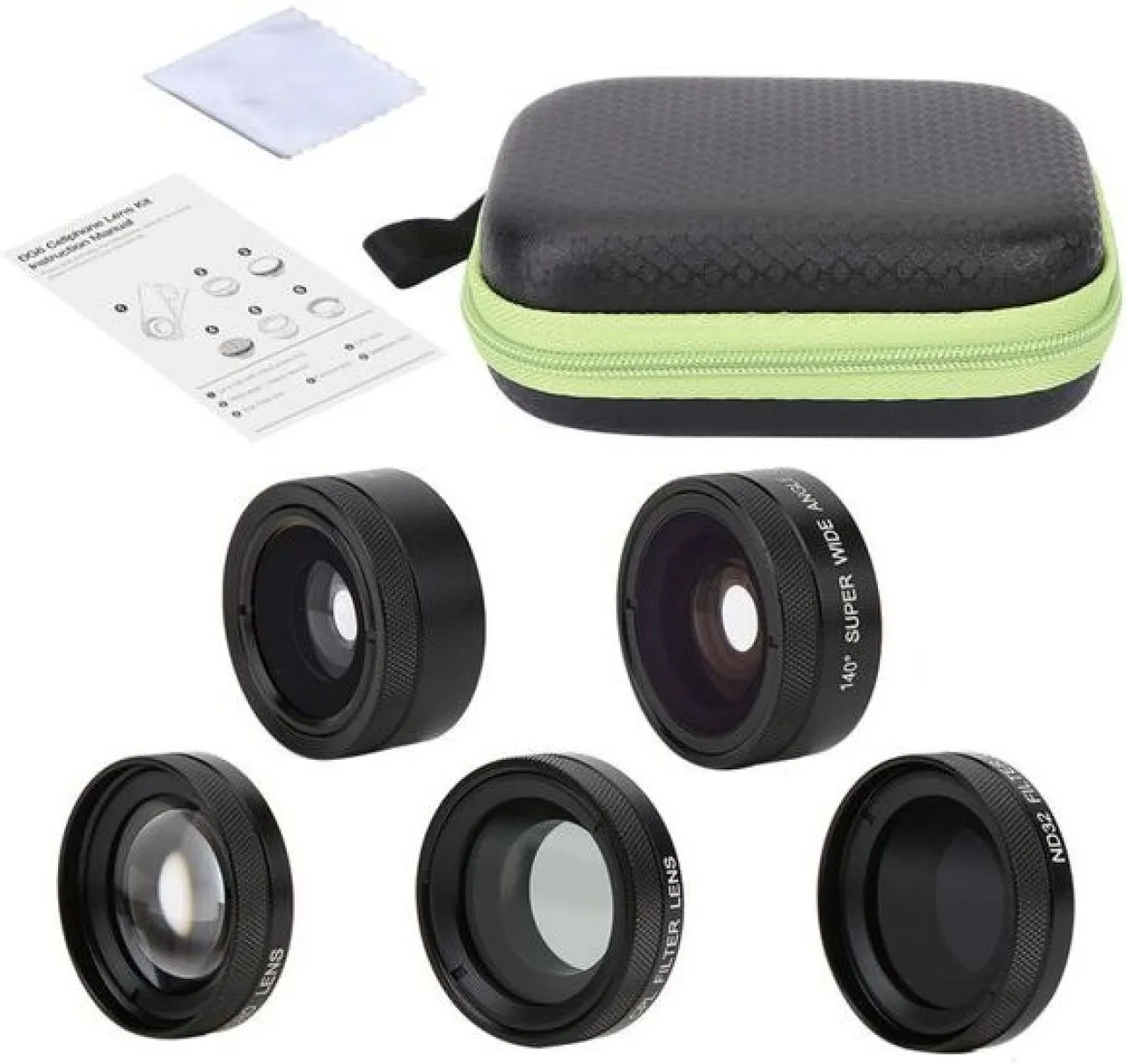 NANSHI 6-in-1 12X Telephoto Lens - for Phones/Tablets- Fisheye/Macro/CPL/Starlight Fisheye  Lens
