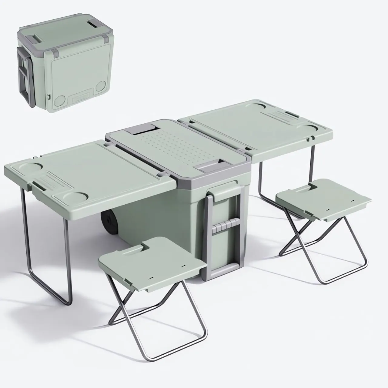 Generic COOLER BOX WITH TABLE AND CHAIRS Foldable Chair