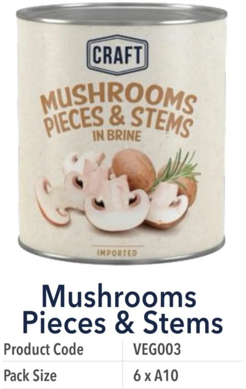 Craft Mushrooms Pieces & Stems Mushroom