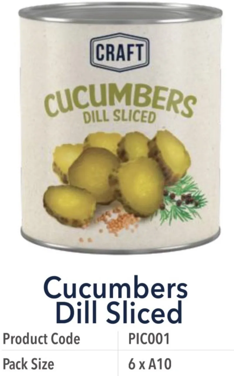 Craft Cucumbers Dill Sliced Vegetables