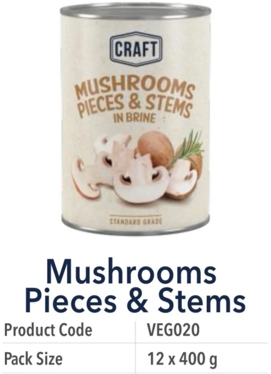 Craft Mushrooms Pieces & Stems Mushroom