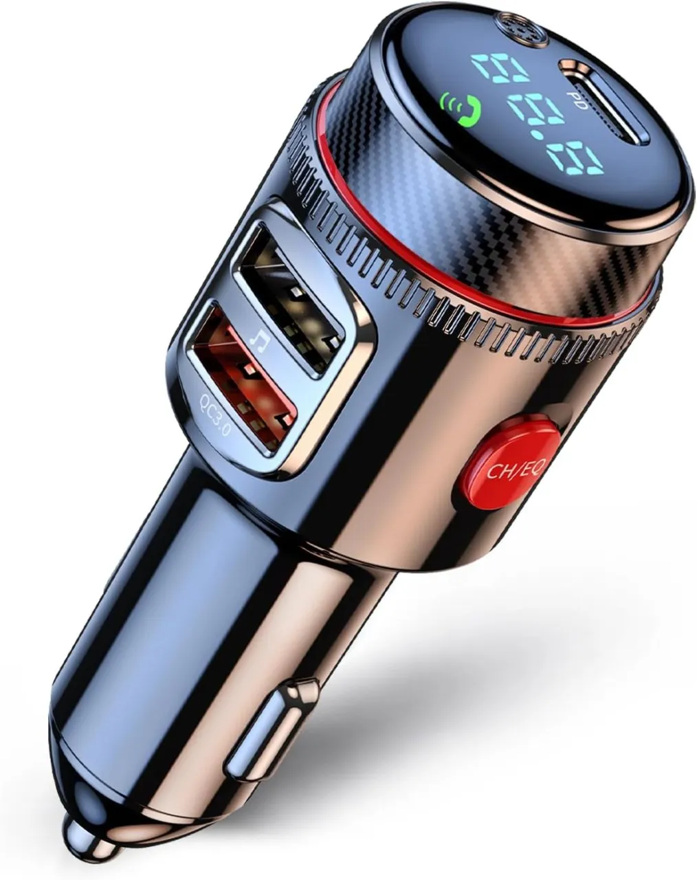 Linglian Car FM Transmitter,Wireless Radio Adapter with 48W Fast Charging,Hands-Free Calls,Music Pl…