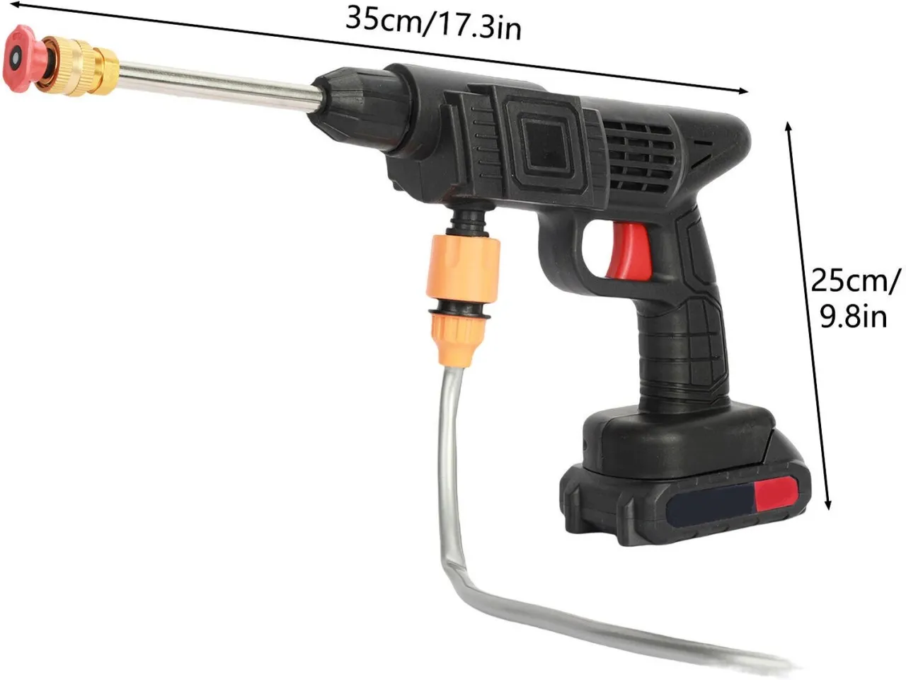 Sibanye Market Portable Cordless Car High Pressure Washer Jet Water Wash Cleaner Gun+2 Battery Pres…
