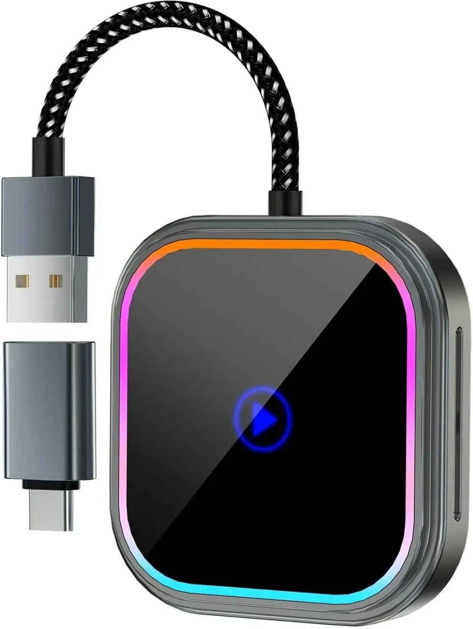 SHIJIN Car Bluetooth Device with Adapter Dongle Speaker Grille Dash Mounted Rectangular Car Speaker
