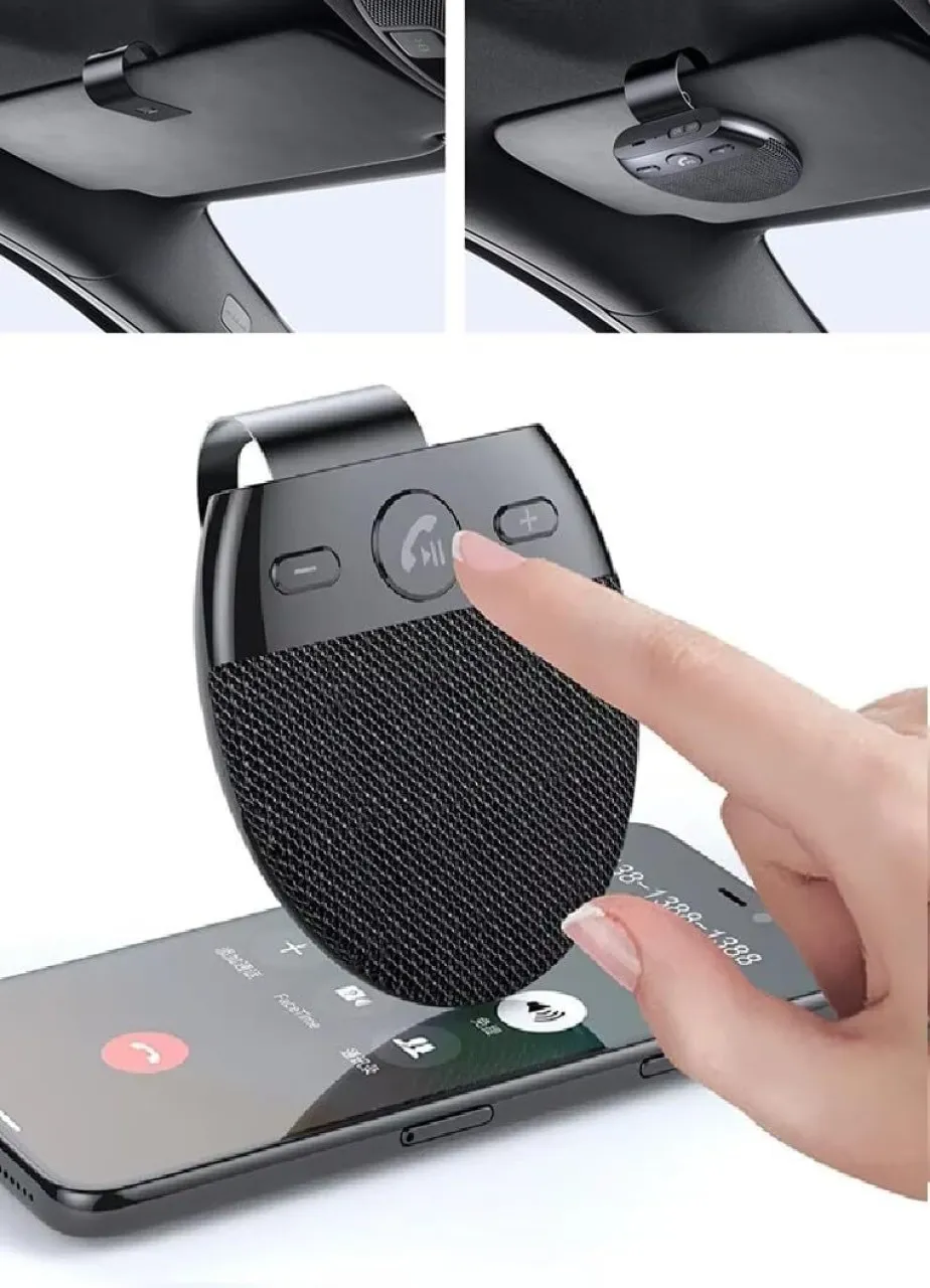 SHIJIN Hands Free Car Speakerphone Kit Bluetooth 5.0 Wireless Vehicle BT Handsfree Hands-Free Micro…