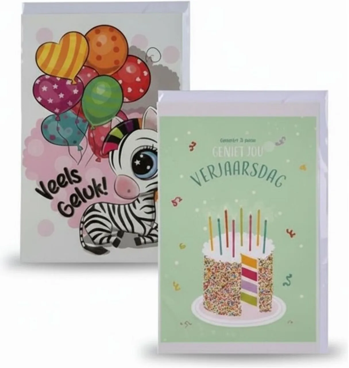 Vensico Premium Birthday Card for Girls with Envelope 5x7cm 2 Pack Greeting Card