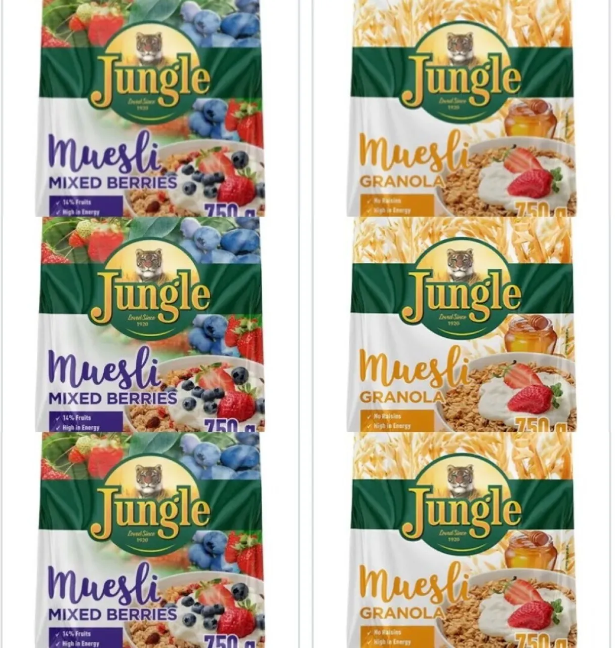 Jungle Muesli Mixed Berries and Granola Pouch Pouch