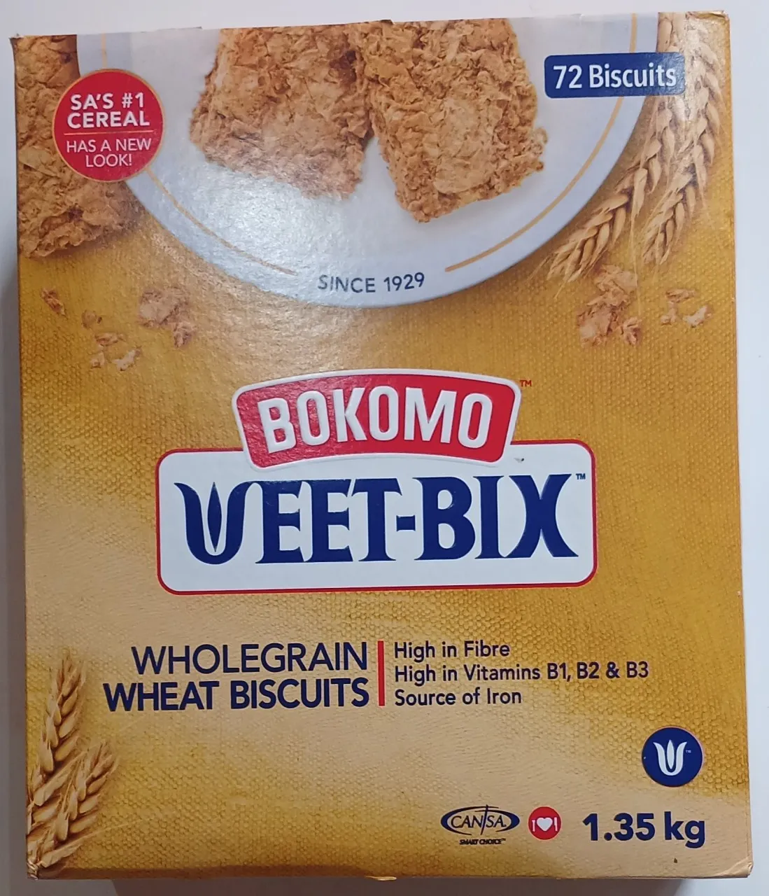 Bokomo Weet-Bix Wholegrain Wheat High Fiber Biscuit Box