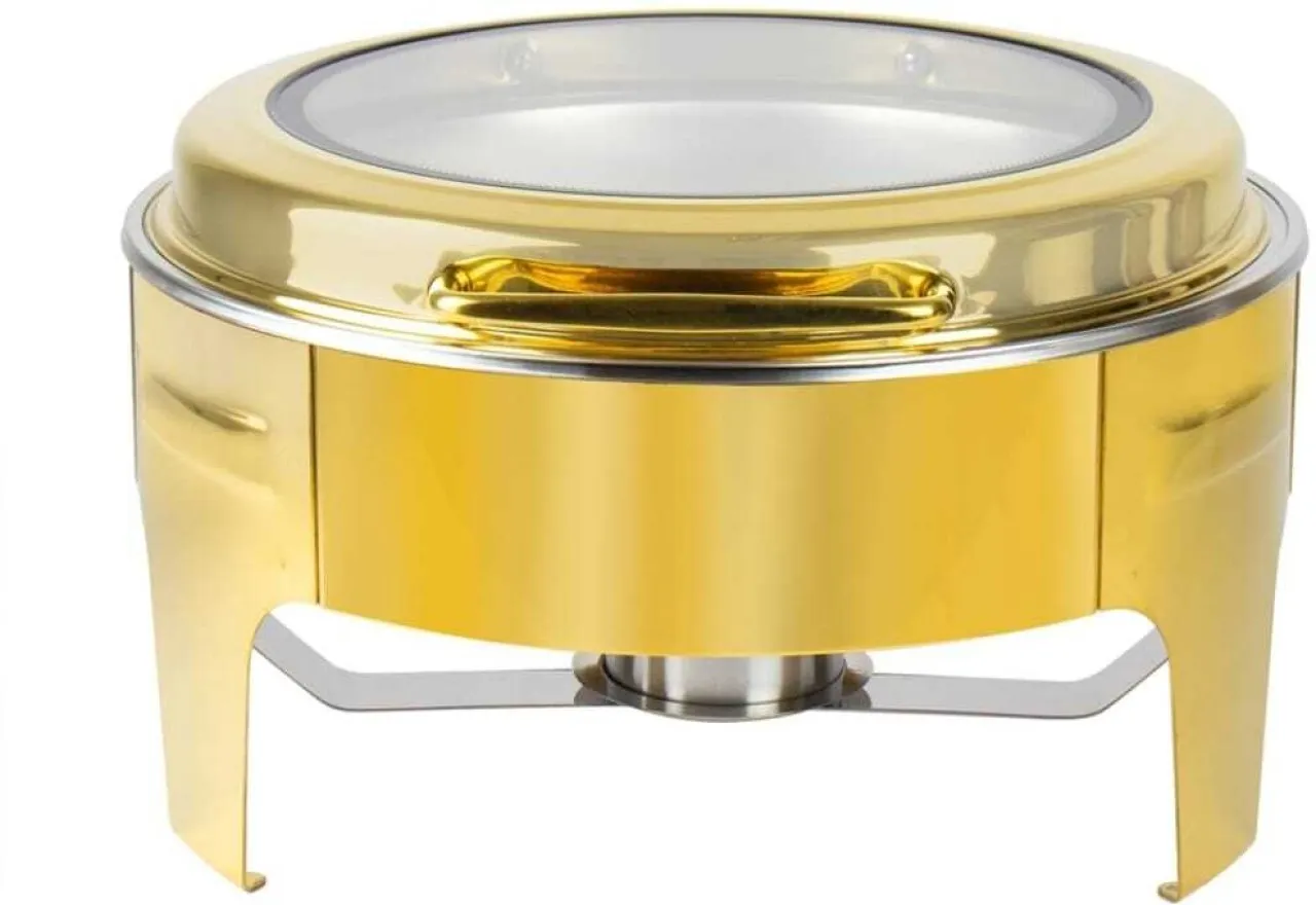 Generic Round Buffet Chafing Dish Stainless Steel Practical Heat Conduction for Hotel Home Buffet C…