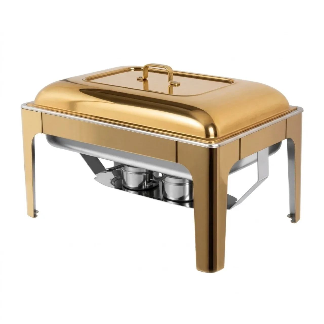 Premium gold rectangular chafing dish 9 l Single Pan
