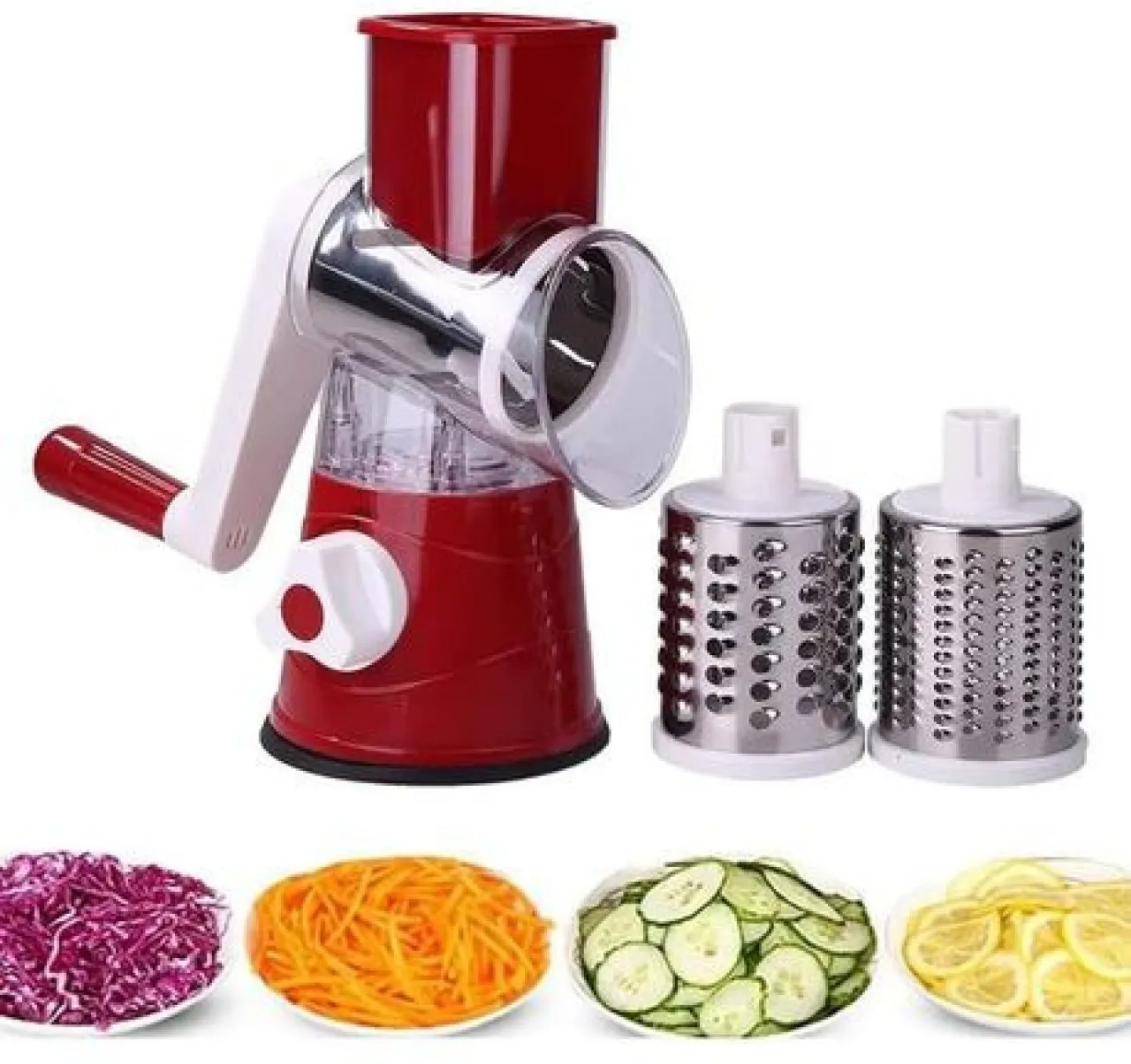 top sale trader Manual Rotary Cheese and Vegetable Grater 3 Stainless Steel Drum Blades Vegetable &…