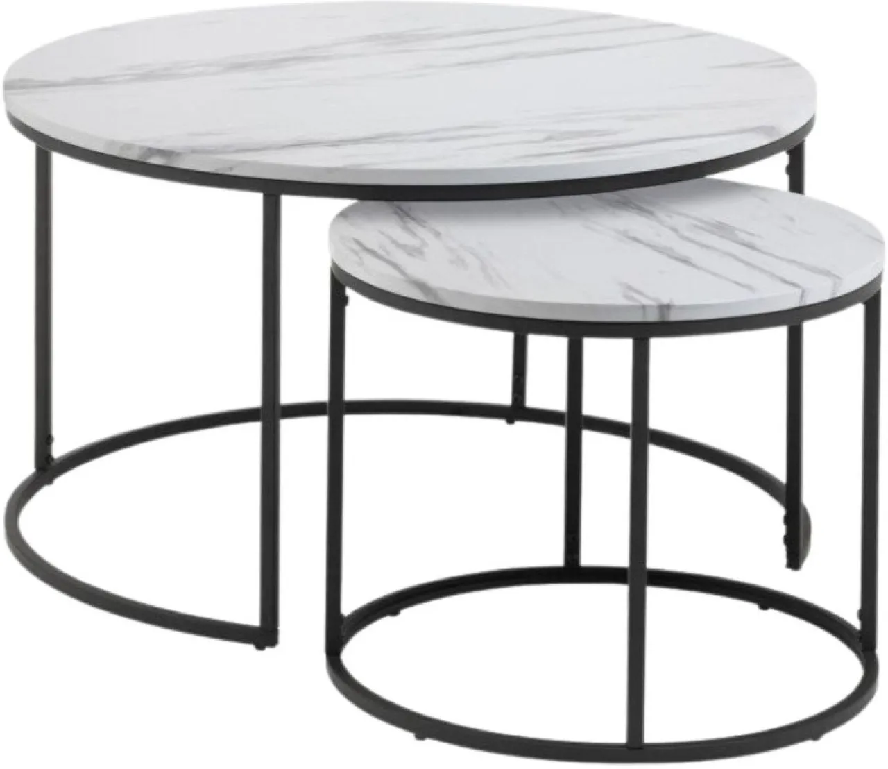 VIVIDITTO Metal Round Coffee Table