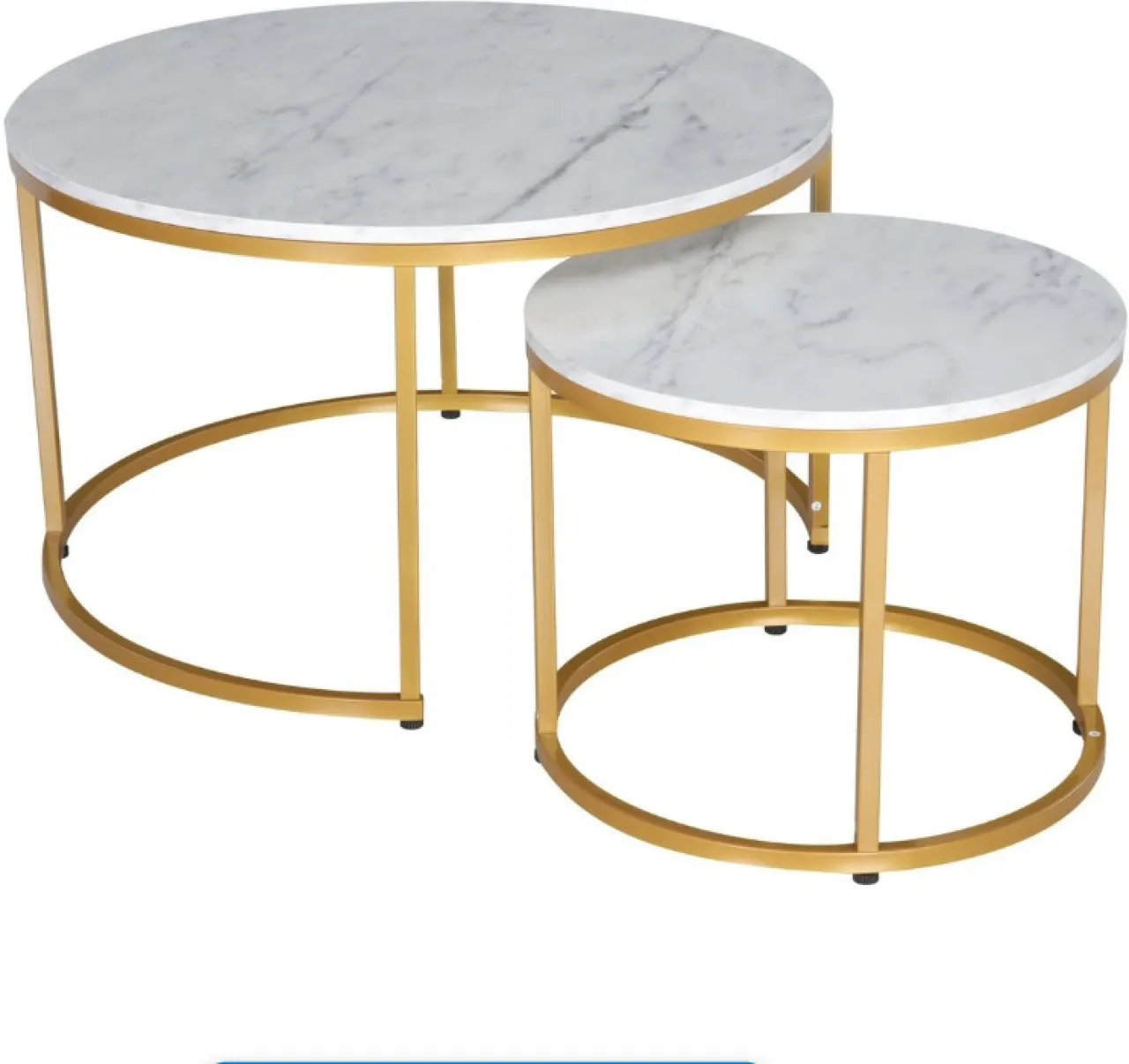 VIVIDITTO Metal Round Coffee Table