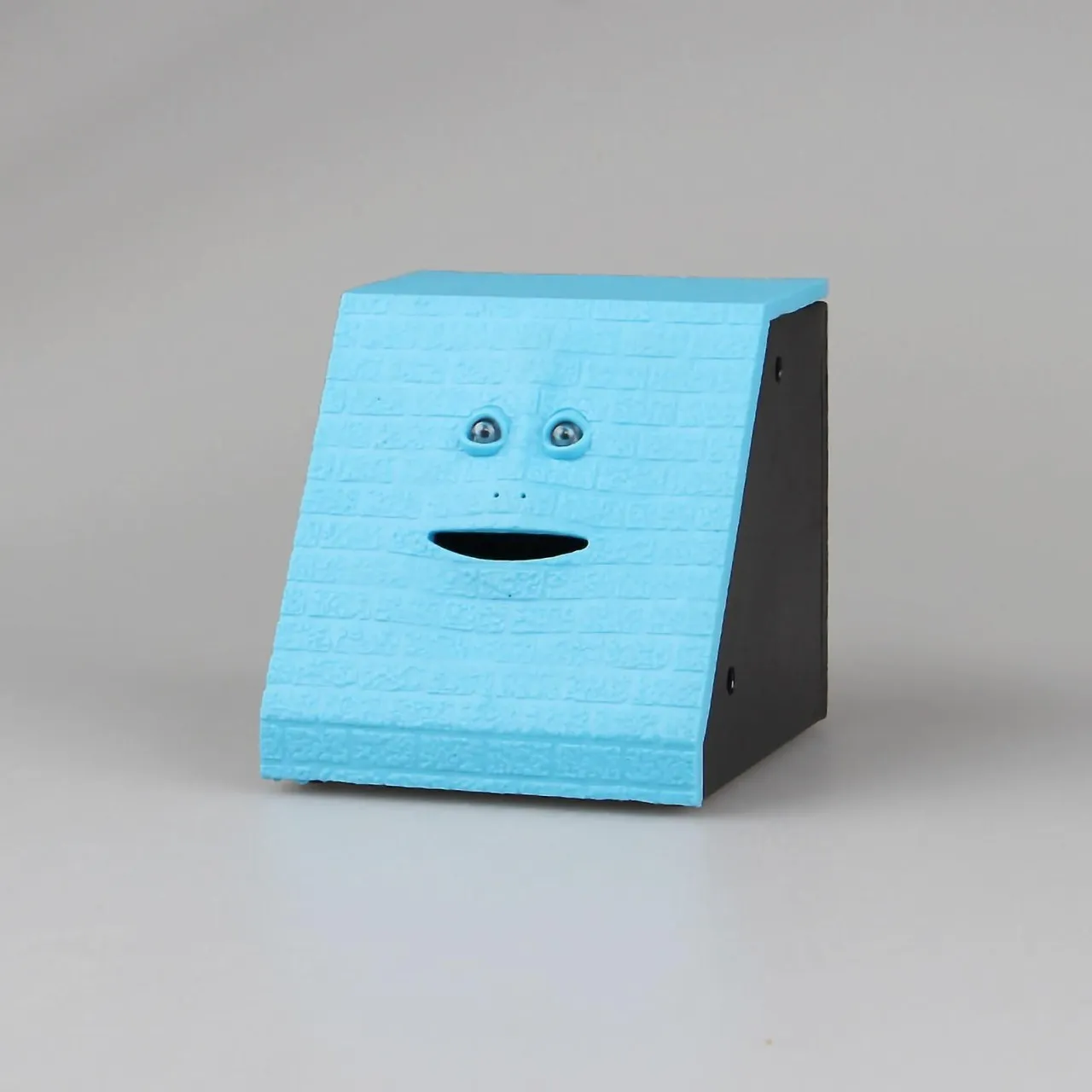 Max Blue Brick Design Piggy Bank with Sound for Kids - Electric Coin Saver Coin Bank