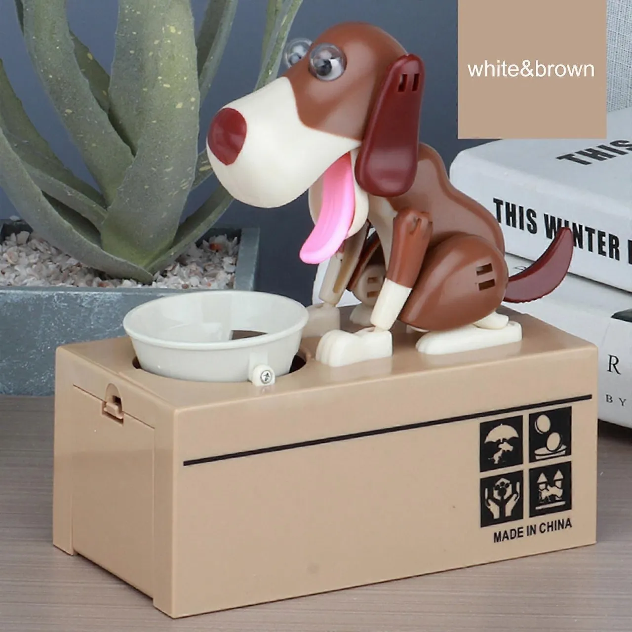 Max (whitebrown)Dog Money Box Doggy Bank Piggy Bankcartoon Cute Funny Children Abs Kids Gifts Coin …