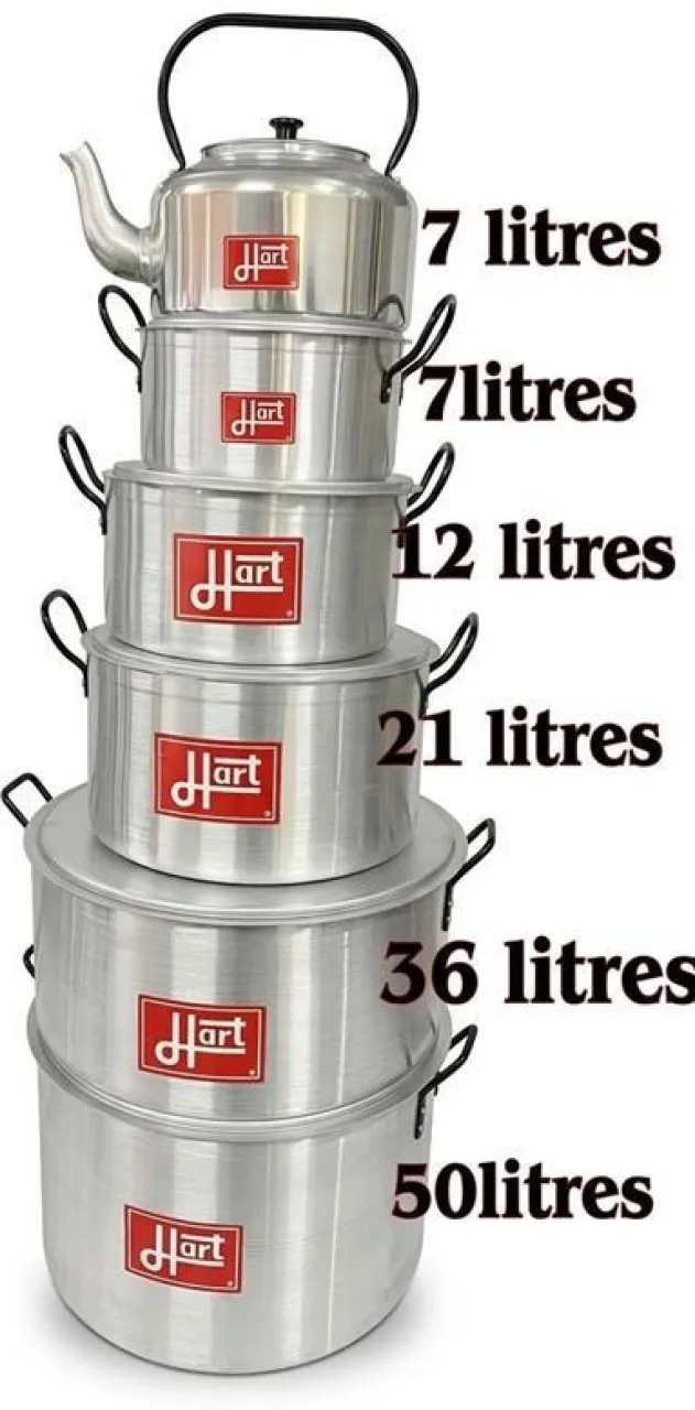 HART Durable aluminium cookware set with multiple sizes for everyday and bulk cooking. Strong, prac…
