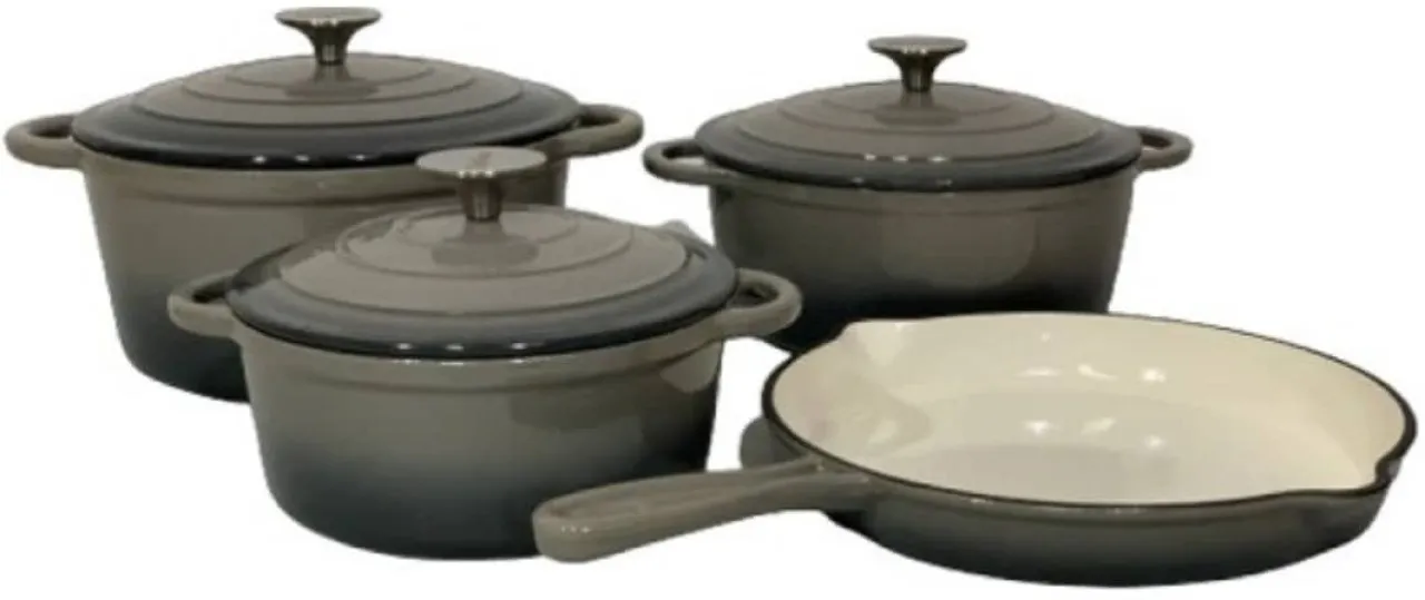 Generic CH981 7 Piece Dutch Oven Non-Stick Coated Cast Iron Cookware Set