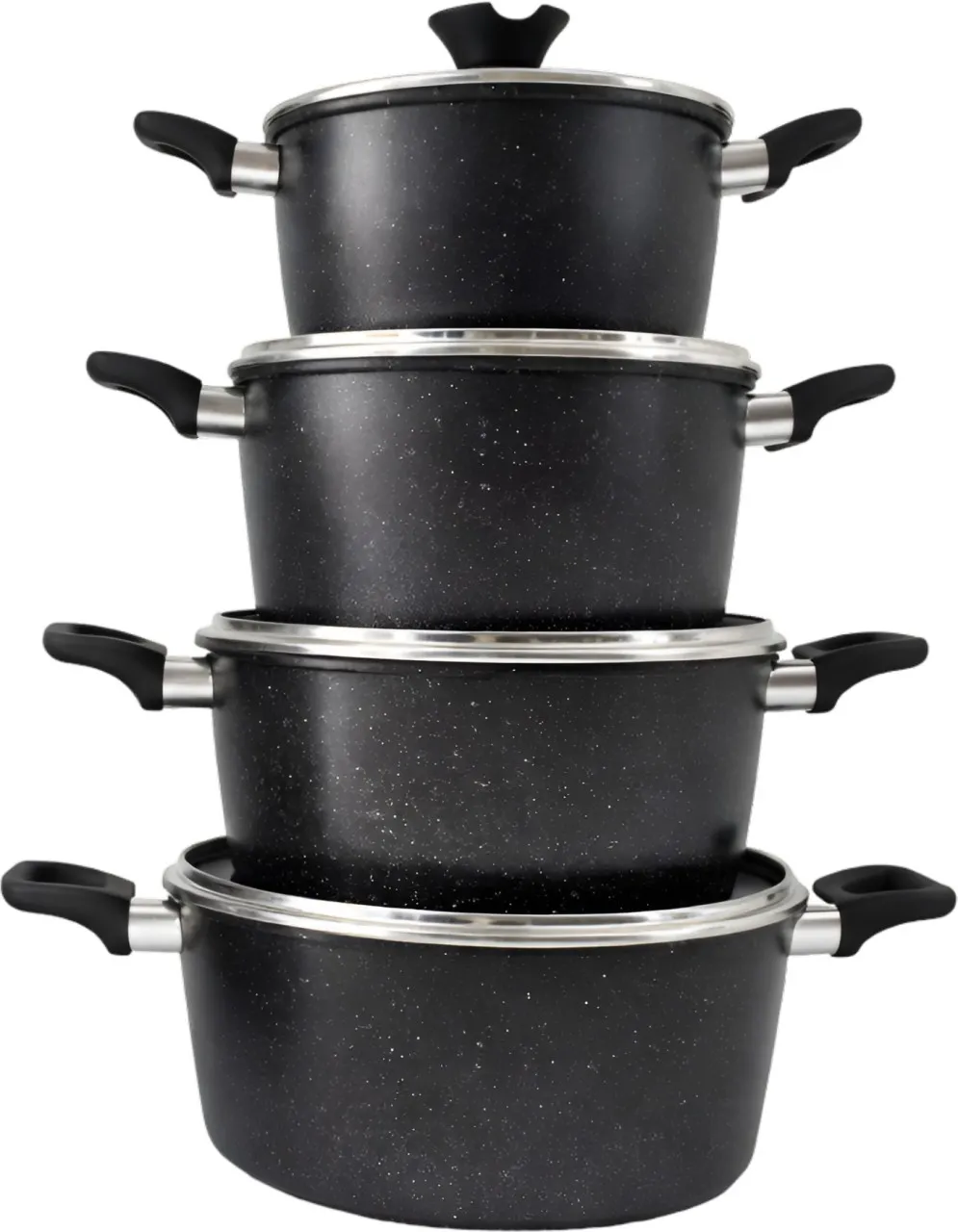 Kindoo Non-Stick Granite Coating Cookware Set Non-Stick Coated Iron Cookware Set