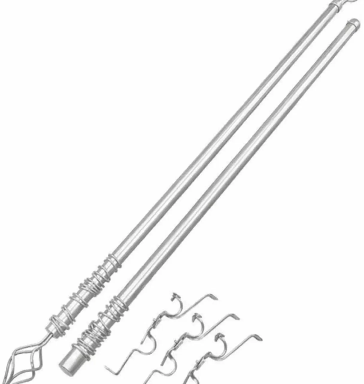 H&N Silver Curtain Rods (3 cm x 300 cm)