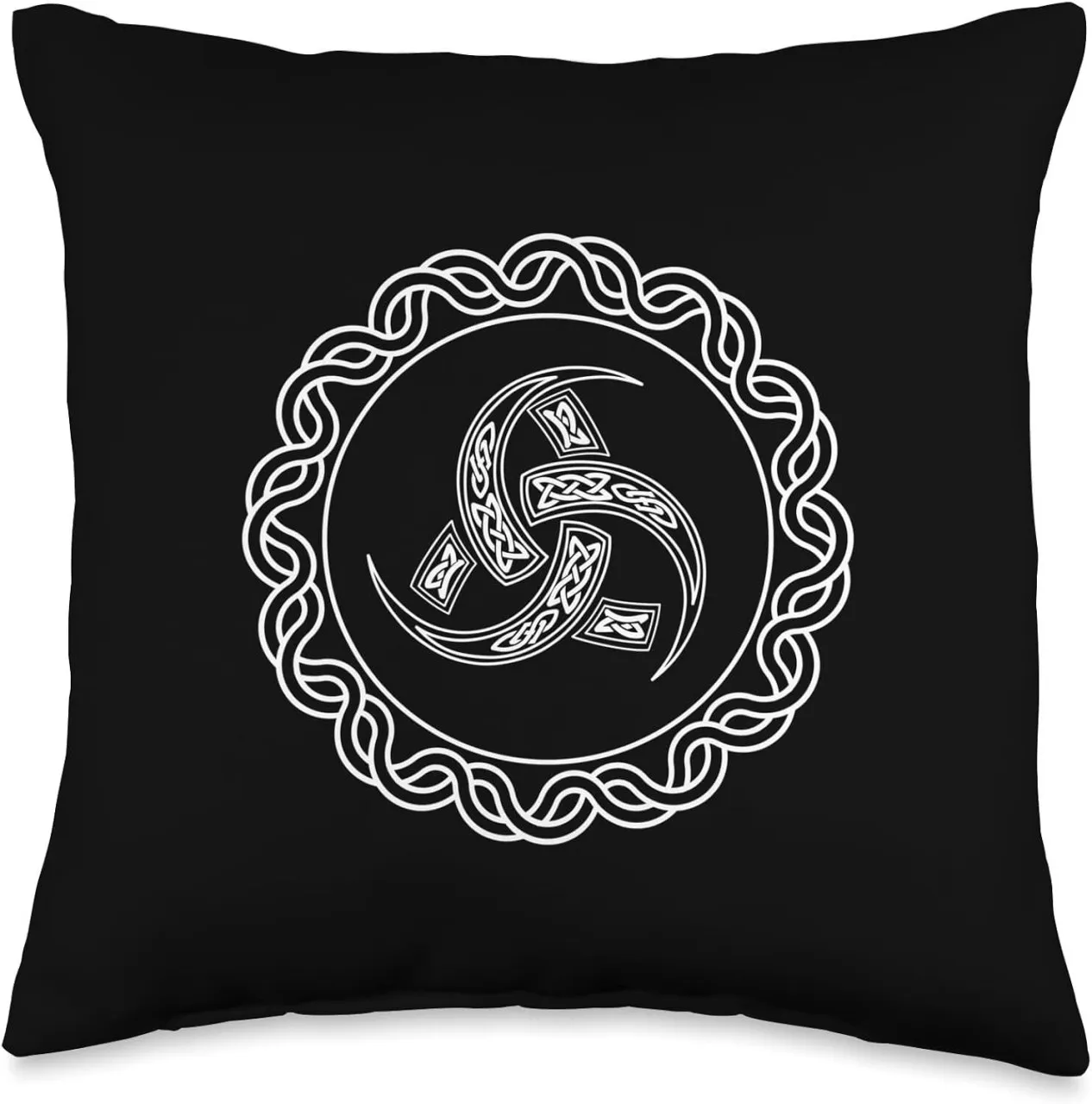 NEXUS Triple Horn of Odin with Celtic Knot Norse Viking Mythology Throw Pillow, 16x16, Multicolor A…