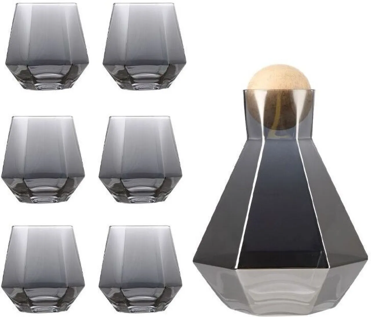 SMTE (Pack of 7) High Quality Luxury Water Glass Set Water/Juice  Glass Set
