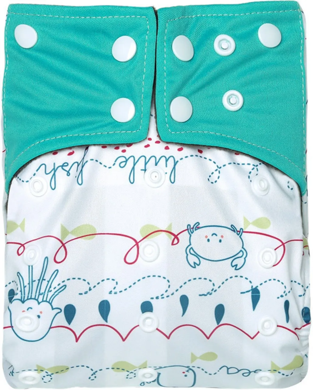 OMGift Adjustable Size Reusable Baby Diaper Cute Print Antimicrobial Cloth Nappy Pant Diapers - M