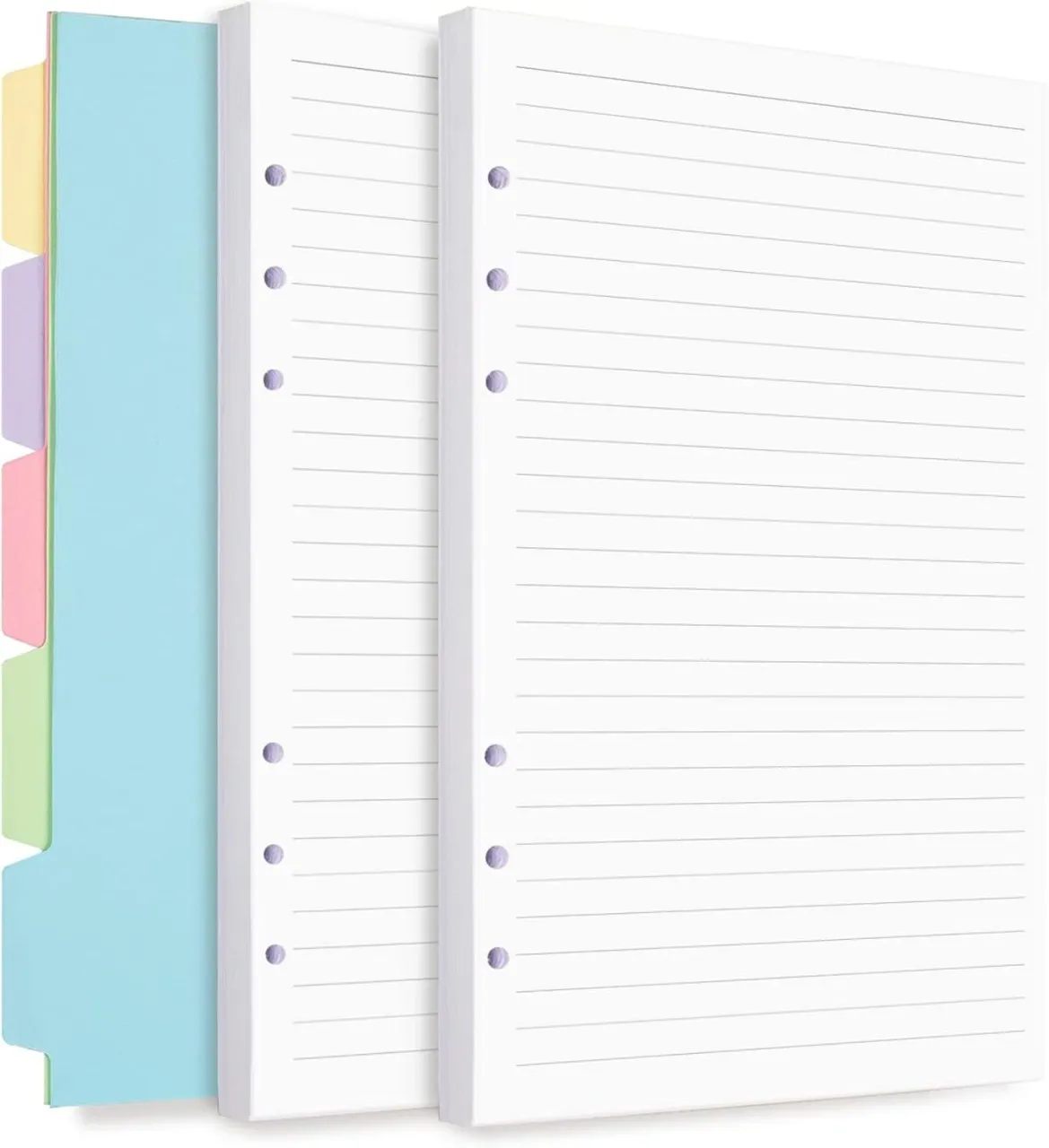 Hi Pansy A5 Refill Paper, Planner Inserts for A5 Binder Budget Planner Journals Notebook, 6 Ring Lo…