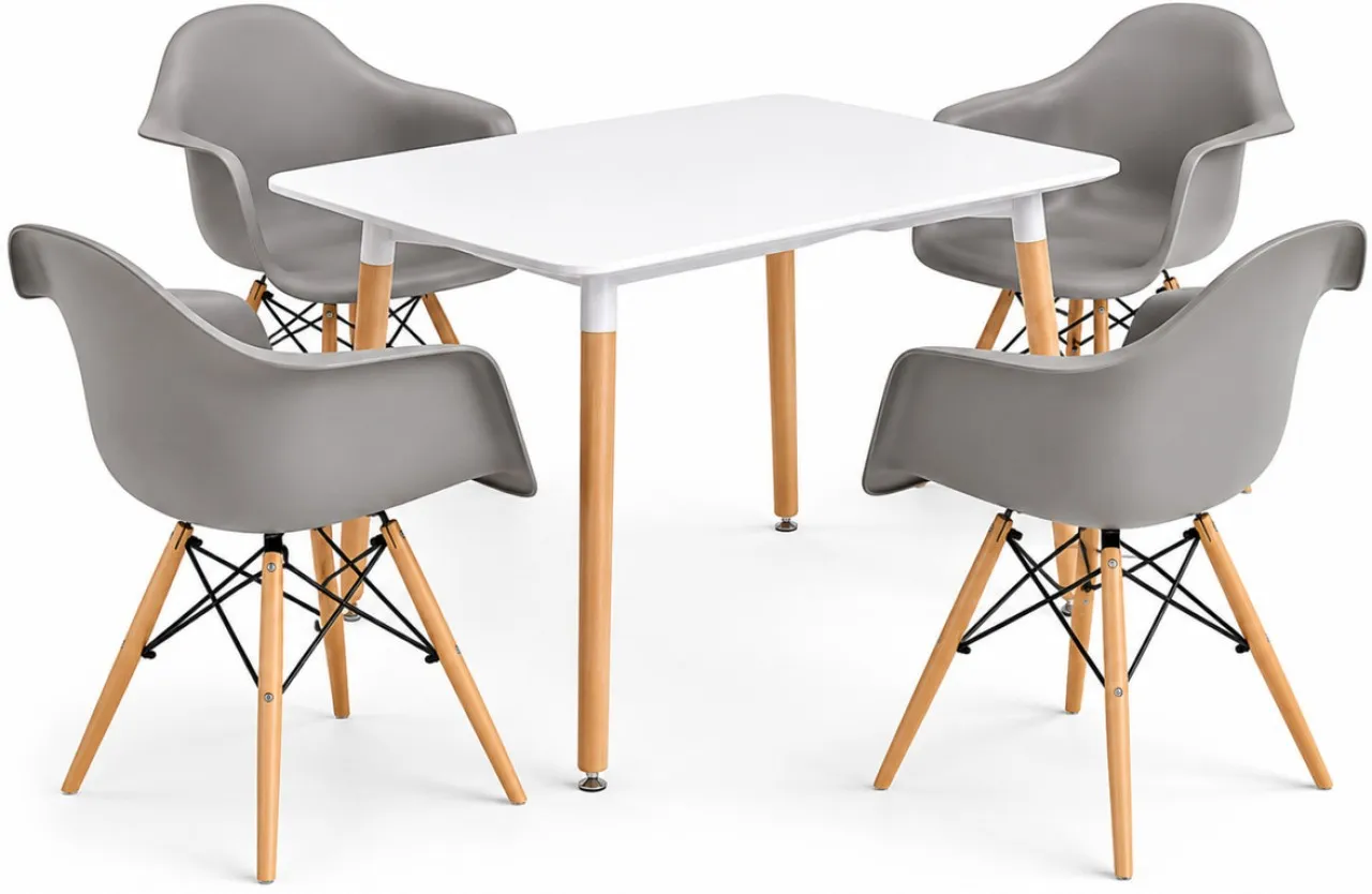 Werdafurn Solid Wood 4 Seater Dining Set