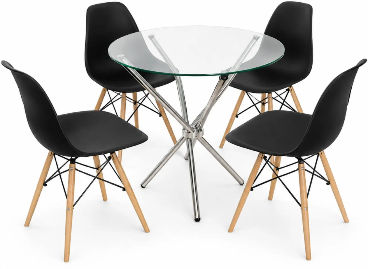 Werdafurn Metal 4 Seater Dining Set