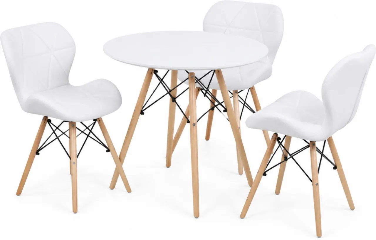 Werdafurn Solid Wood 3 Seater Dining Set