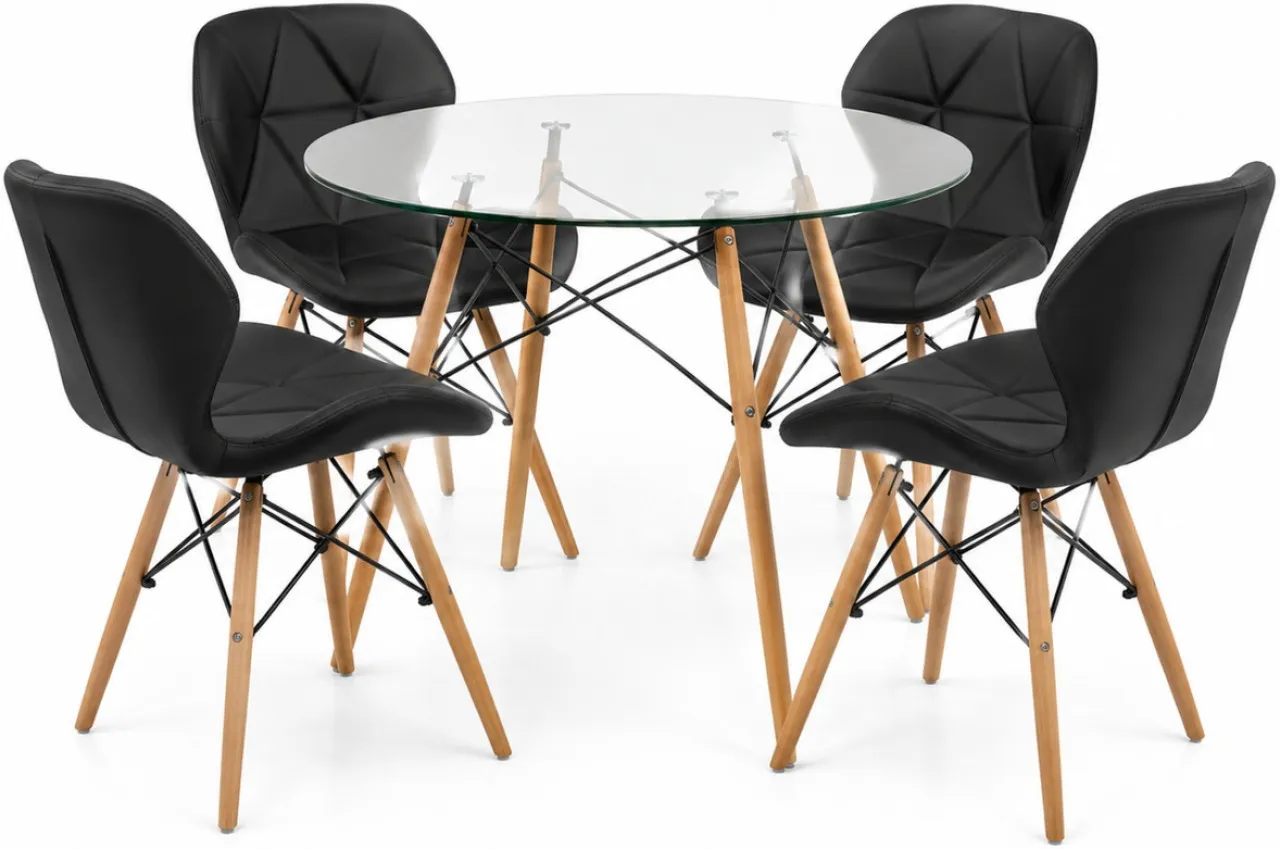 Werdafurn Solid Wood 4 Seater Dining Set
