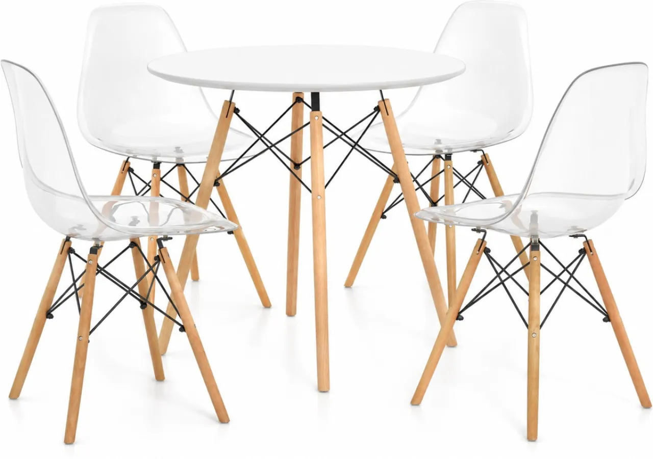 Werdafurn Solid Wood 4 Seater Dining Set