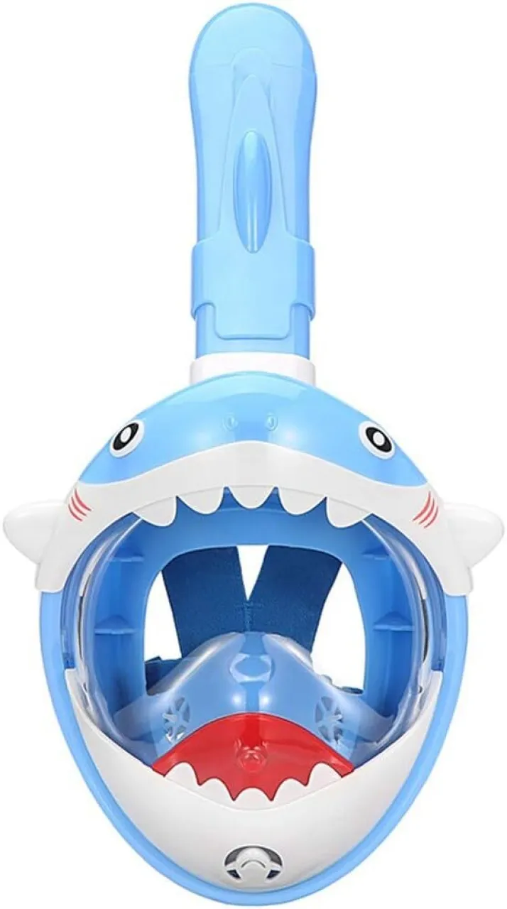 LIUHUI Kids Full Face Snorkel Mask 180 Degree Wide View Breathing System for Safe Underwater Advent…