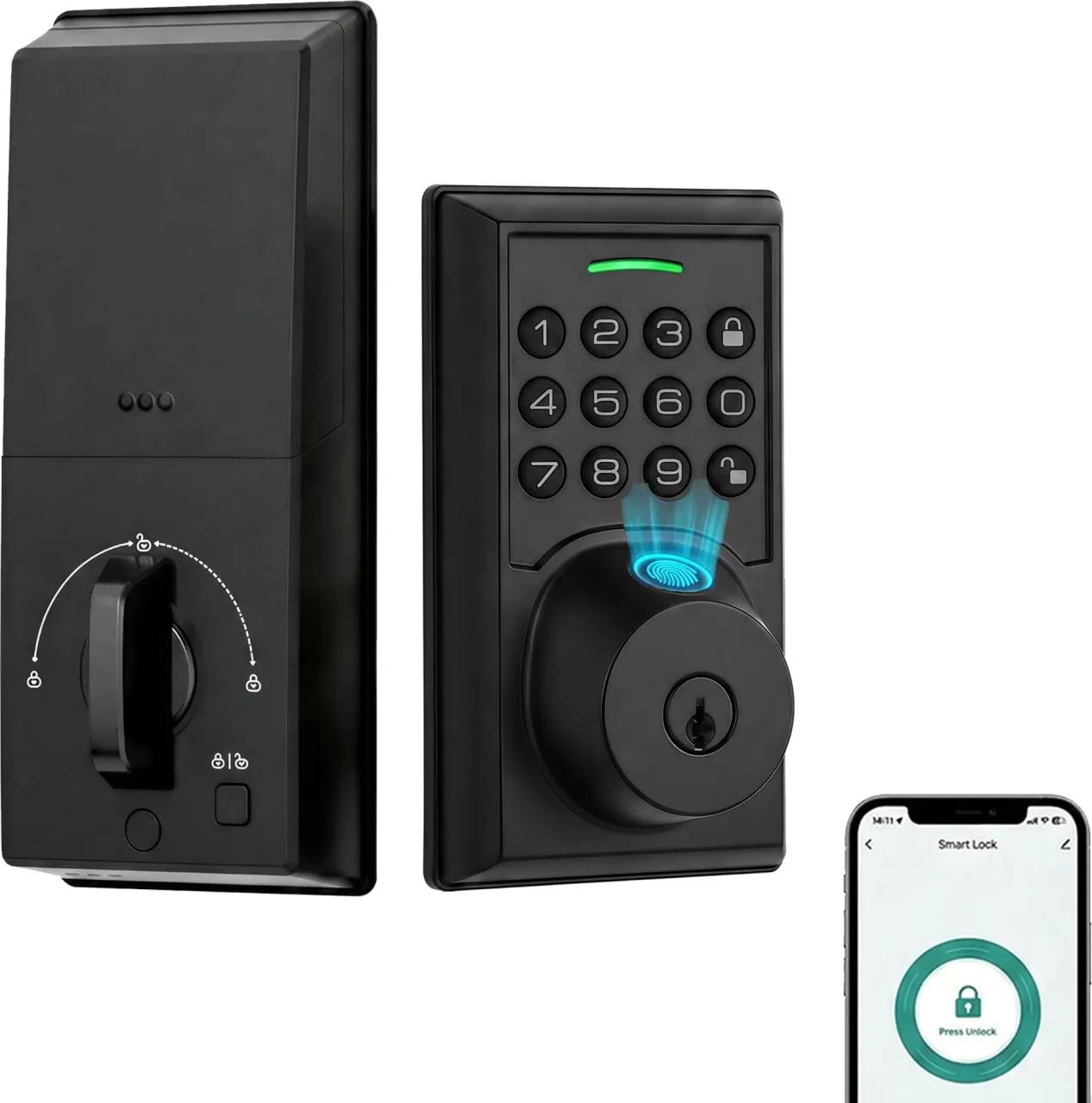Finevr Iron Polished Smart Lock