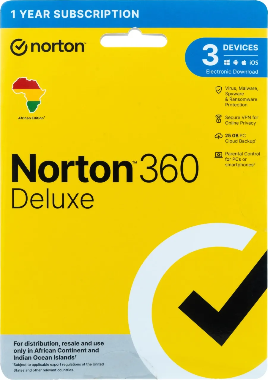 Norton Anti Virus Deluxe 50GB AF 1 User 5 Devices 12 Months