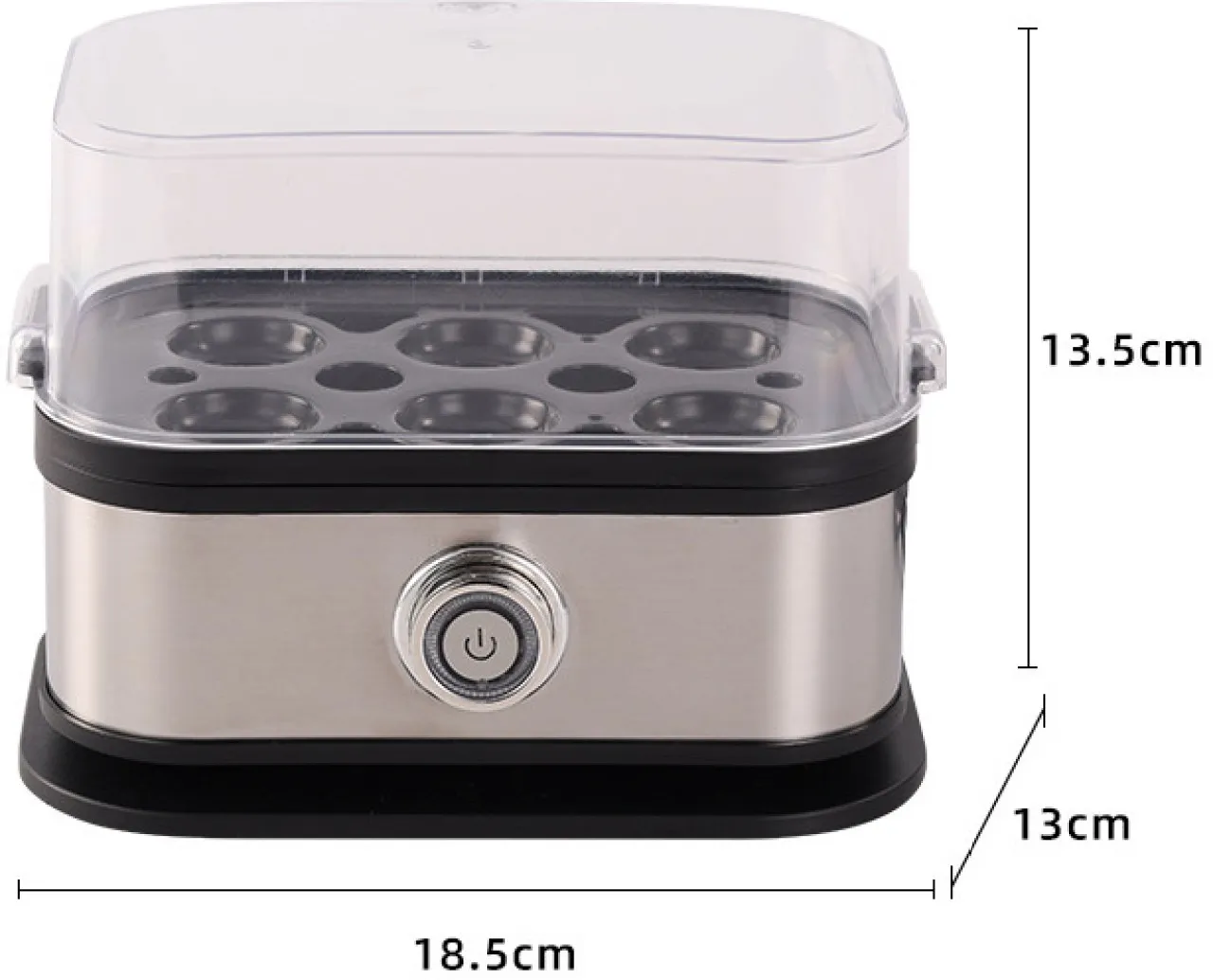 Lingfeng Rapid Egg Cooker 6 Eggs Capacity Electric Stainless Steel, Soft, Medium, Hard Boiled, Egg …