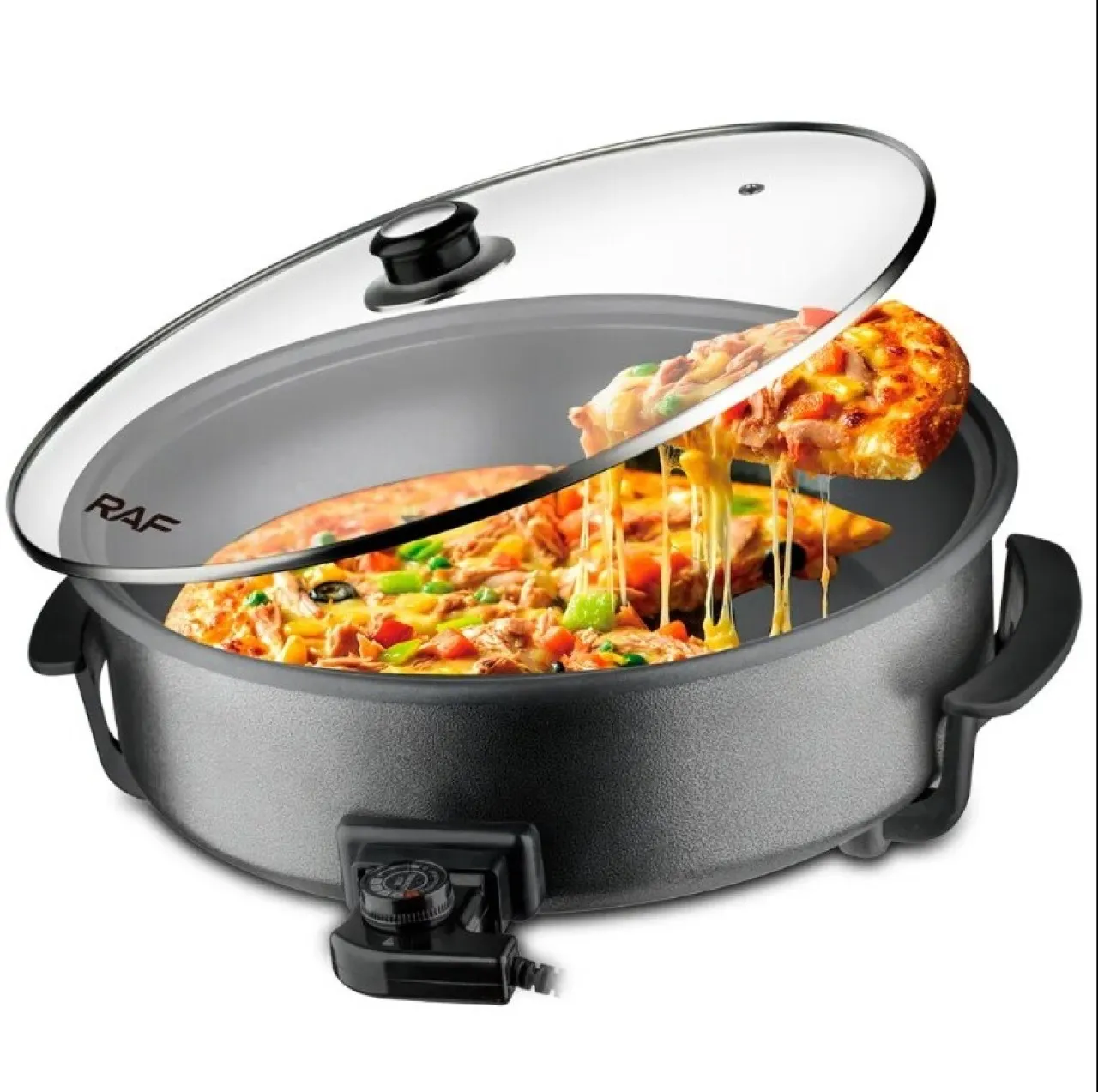 RAF 40cm Round Household Multipurpose Pizza Pan Electric Cooker Pizza Frying Pan Conventional Elect…