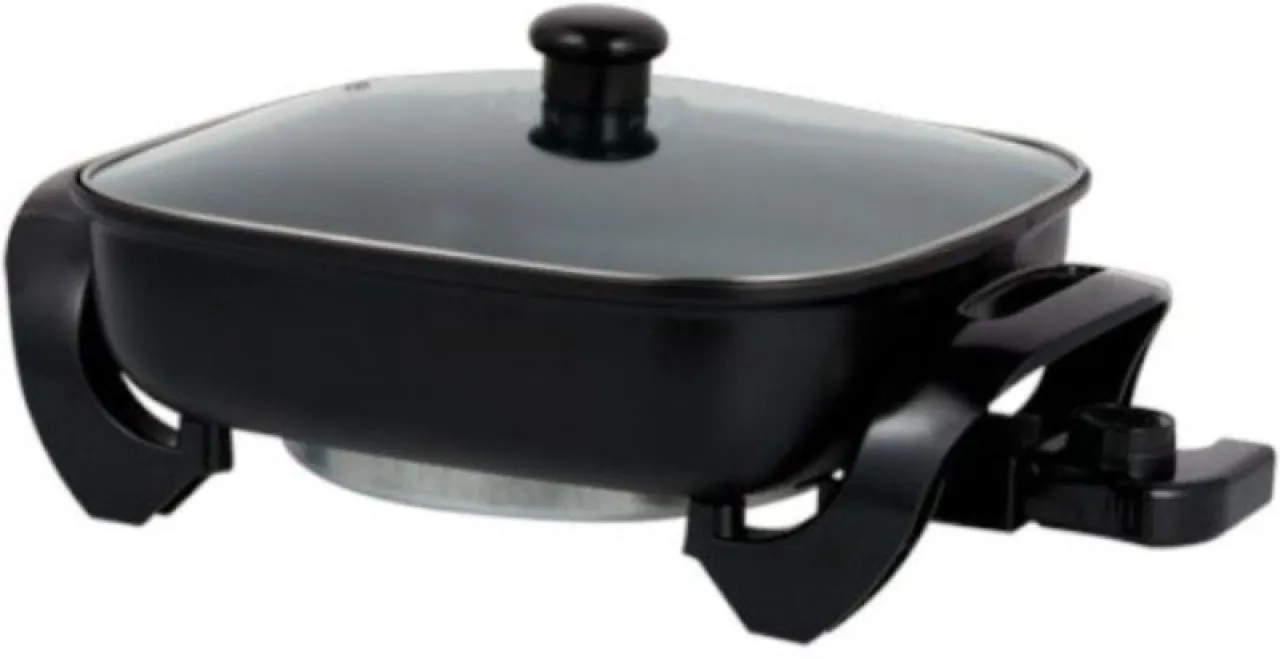 Platinum 5L Electric Frypan Non-stick Tempered Glass Lid wok 1500W (Parallel Import) Electric Skill…