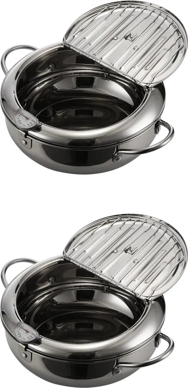 2 Pieces 2.2L Stainless Steel Fryer 2.2 L Electric Deep Fryer