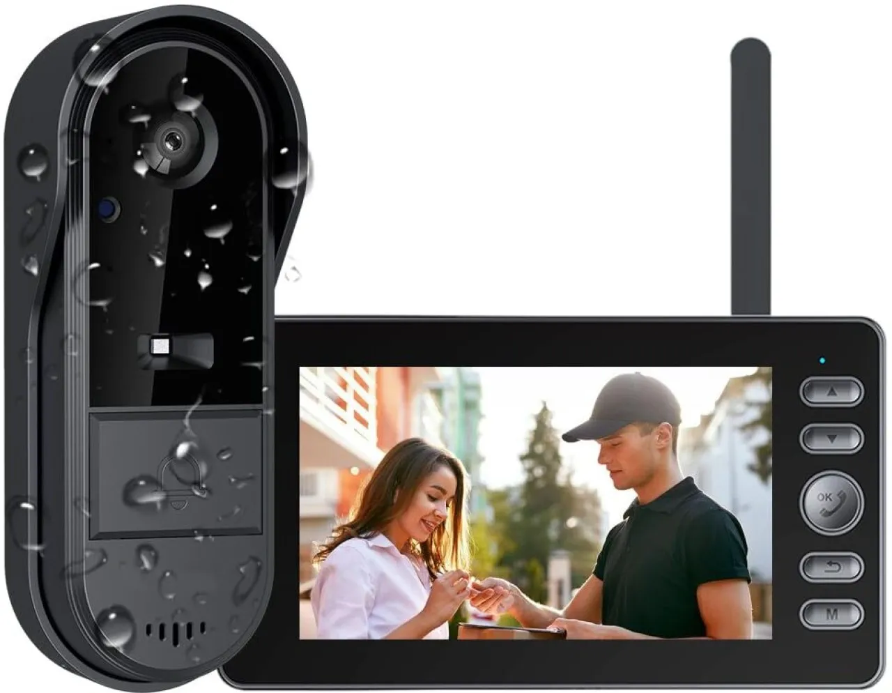 Tidecus Doorbell Camera Wireless No Subscription with Monitor for Home/Apartment, Video Doorbell 10…