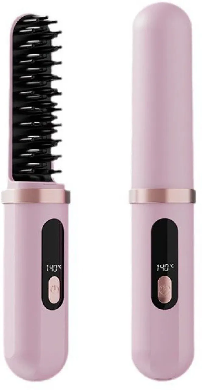 marevic Cordless Hair Straightener Brush - 20s Fast Heat Up, 199M Frizz-Fighting Ions, 4-Temp & LED…