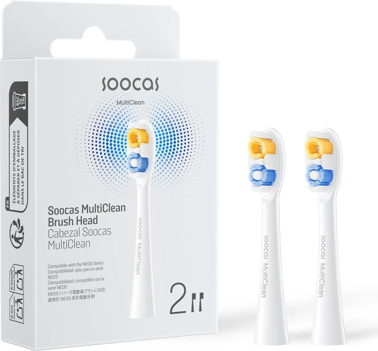 Soocas NEOS II Replacement Brush Head - 2 Packs Electric Toothbrush