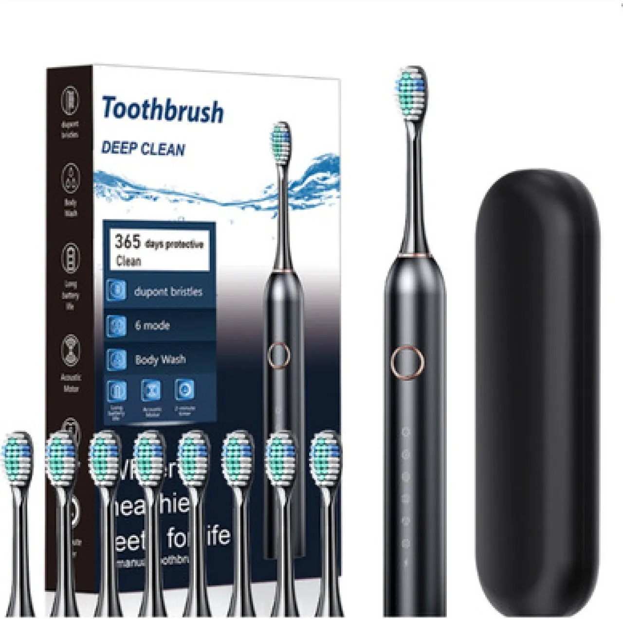 Zzztrade Rechargeable Electric Toothbrush for Adults and Kids 6 Modes Electric Toothbrush