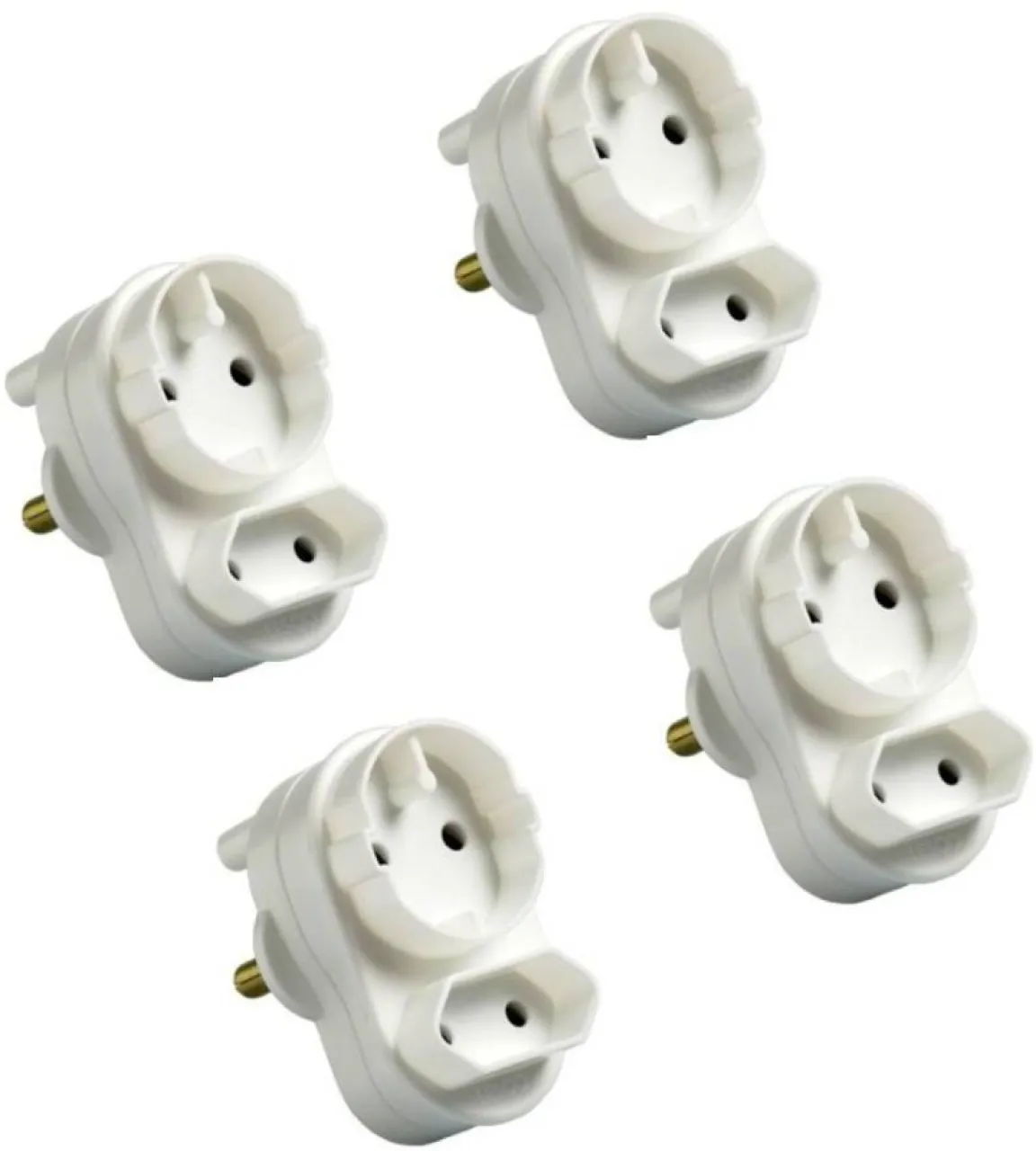 Prime Luxe Gadgets Pack of 3 Twin Plug/ Two Pin Plug